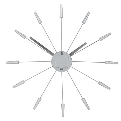 Vintage stainless steel Silent Wall Clock by NeXtime Clocks, 58cm diameter with a sleek, modern design and silent movement.