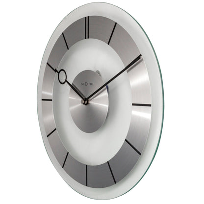 Wall clock -  31 cm - Metal - Glass - 'Retro'