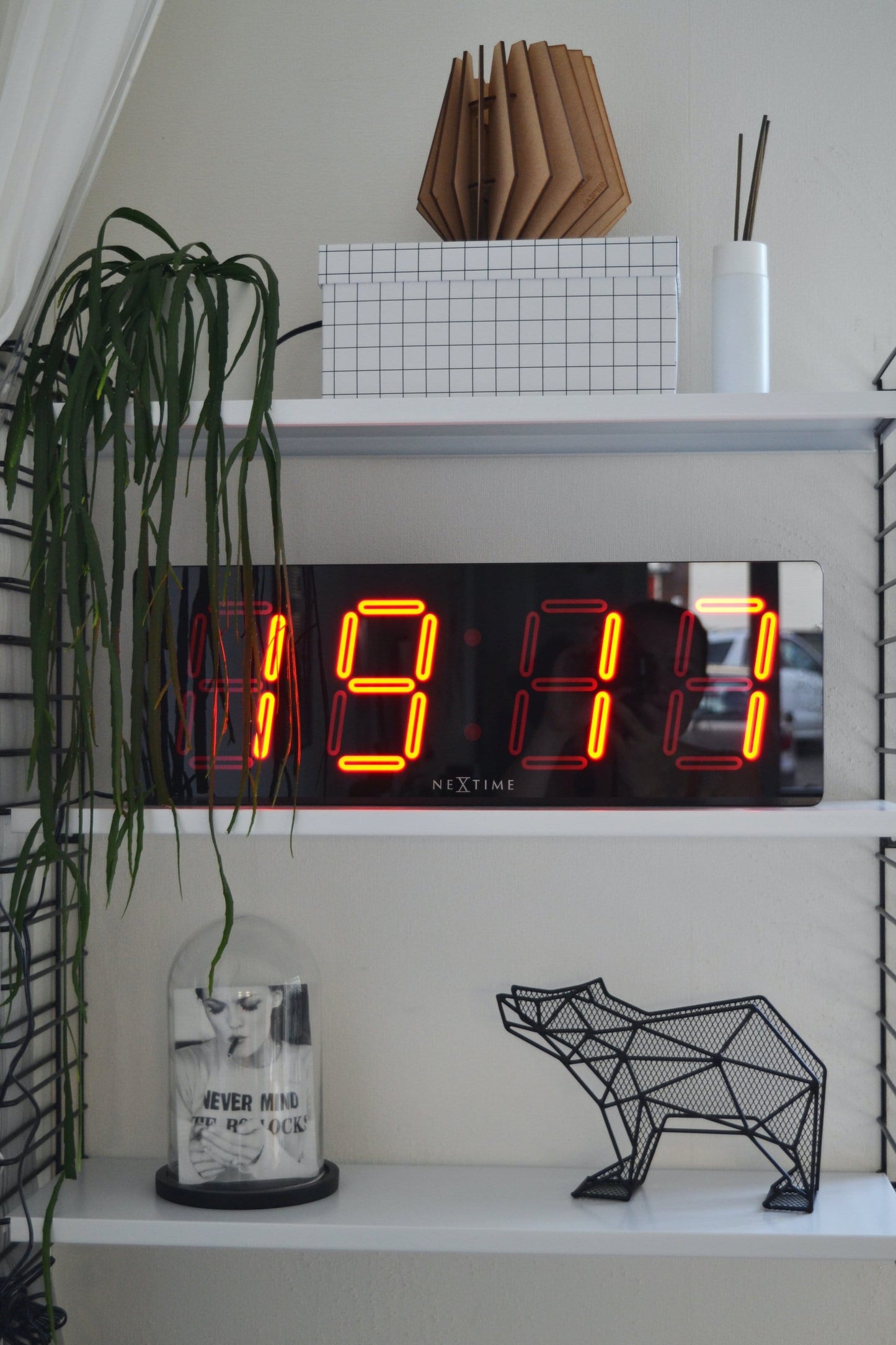 Wall/ table clock - 51.5 x 18x 4.5 cm -Plastic- 'Big D'