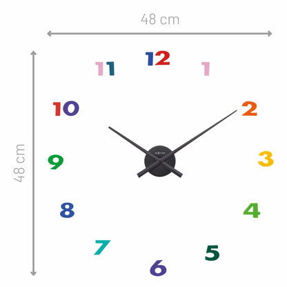 NeXtime Clocks wall clock with aluminum frame, 48 x 3 cm, featuring a minimalist design and small clock hands.