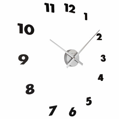 NeXtime Clocks wall clock with aluminum frame, 48x3 cm, featuring minimalist design and small clock hands.