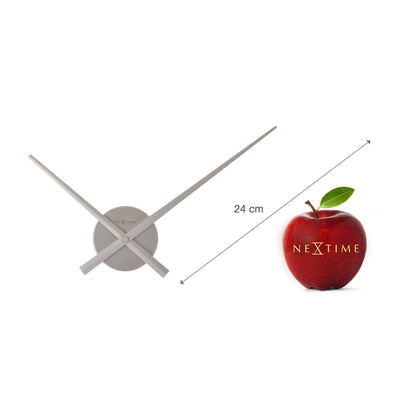 NeXtime Clocks wall clock with aluminum frame, 48x3 cm, featuring bold numbers and small hands for modern home decor.