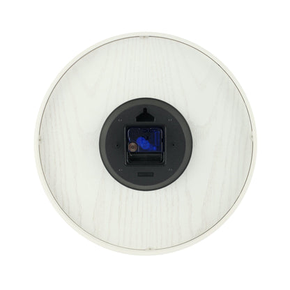 NeXtime Clocks Wood Wood Medium wall clock, 35cm diameter, wooden design, showing the clock face and back view.
