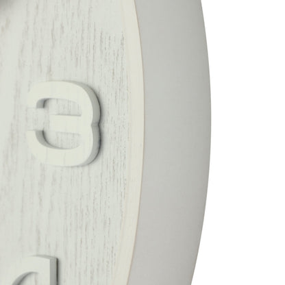NeXtime Clocks Wood Wood Medium wall clock, 35 cm diameter, wooden frame with minimalist design and black clock hands.