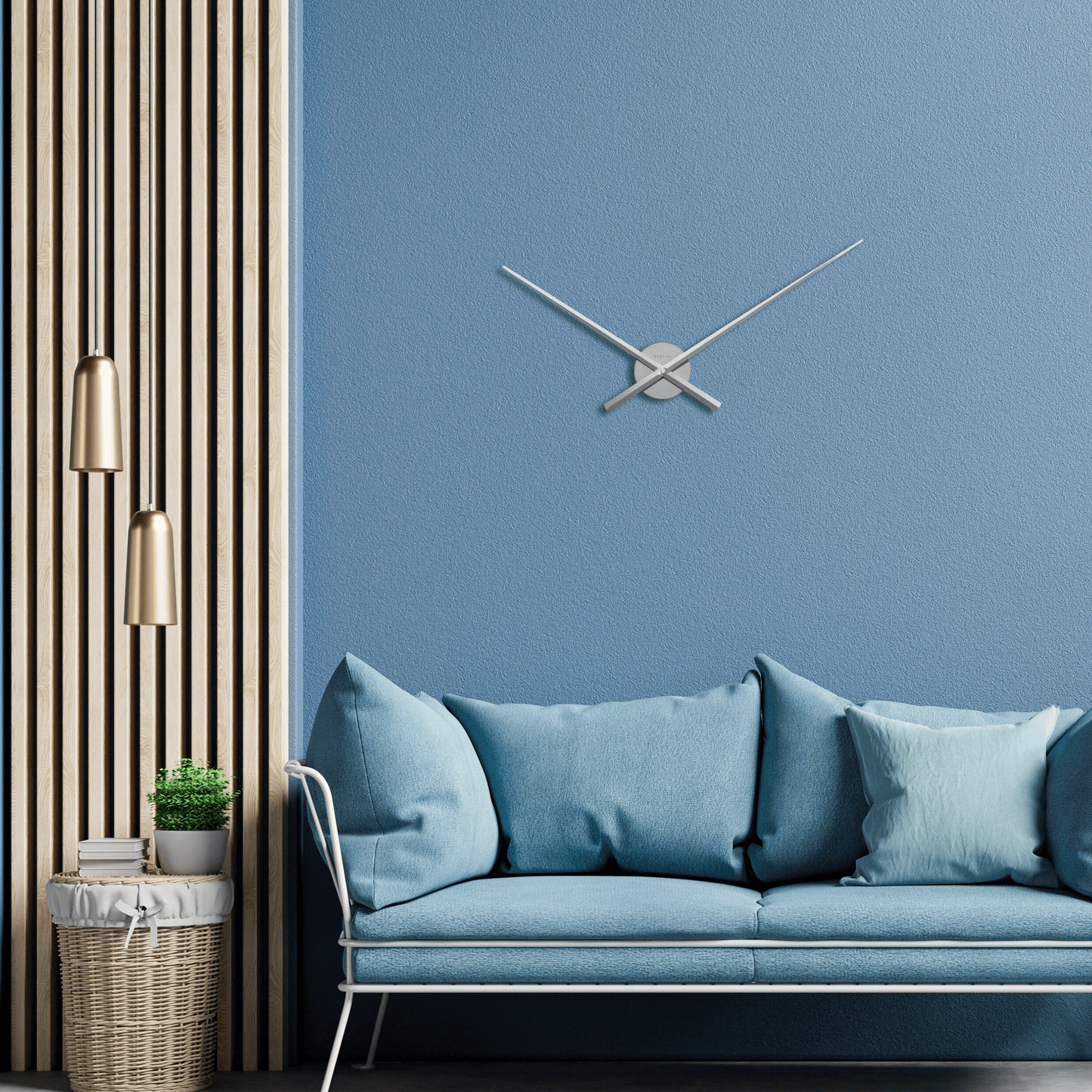 Wall clock -  70 cm -  Aluminum -  'Hands'