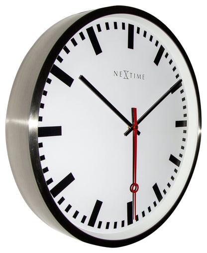 Wall clock-  55 cm - Aluminium - 'Super Station Stripe'