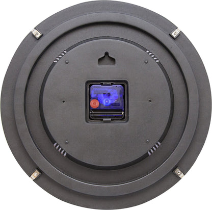 NeXtime Clocks Basic Dome wall clock with 35cm diameter and dome glass cover, shown from the back angle.