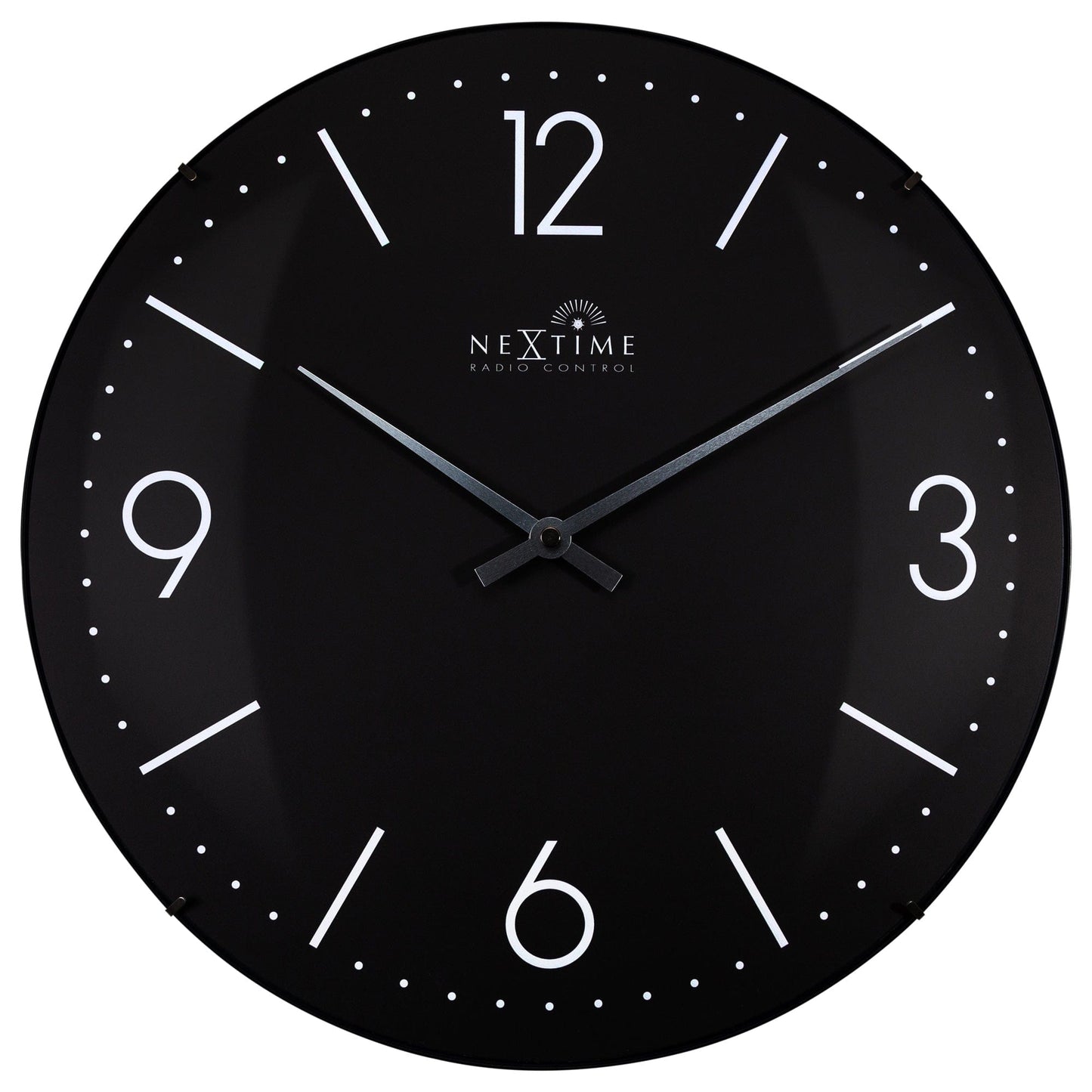 Wall clock 35cm-Radio Controlled (DCF)-Dome Glass- "Atomic"