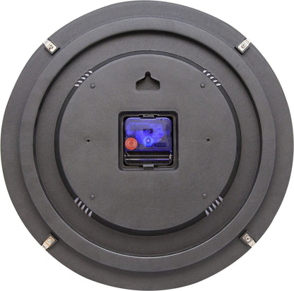 NeXtime wandklok met diameter van 35 cm, glazen koepel, glow-in-the-dark wijzers en 'Milky Way Dome' ontwerp.