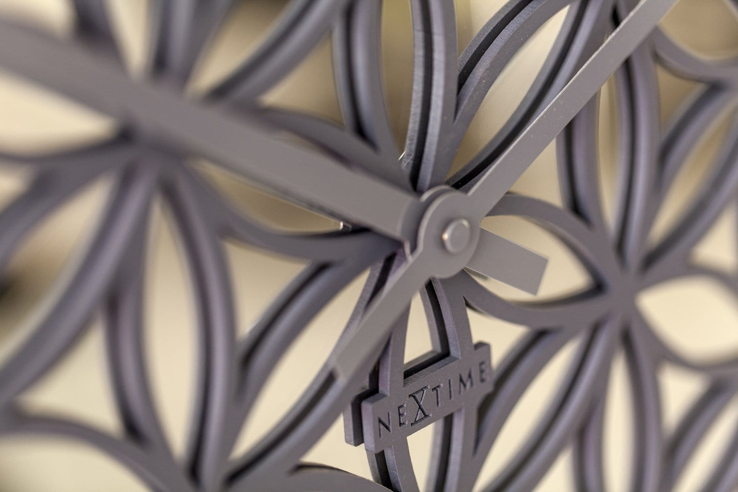 Wall clock -  50 cm - Wood/Mirror -  'Bella Mirror'