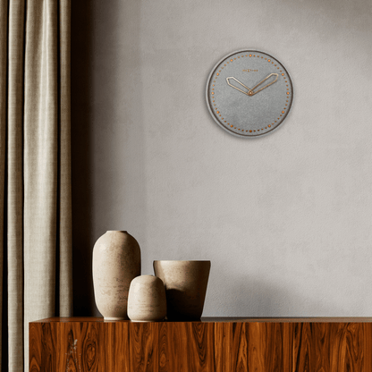 NeXtime Clocks wall clock, 35cm diameter, polyresin material with a cross design, stylish home decor timepiece.