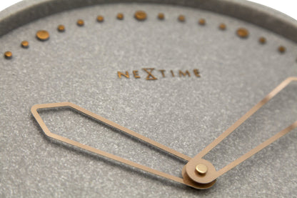 NeXtime Clocks wall clock, 35 cm diameter in polyresin with a cross design, decorative home or office wall timepiece.