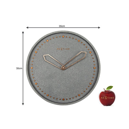 NeXtime Clocks wall clock, 35 cm in diameter, polyresin cross design, decorative timepiece for wall decor.