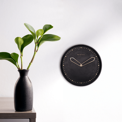 NeXtime Clocks wall clock, 35 cm, polyresin with cross design, decorative round clock for wall decoration.