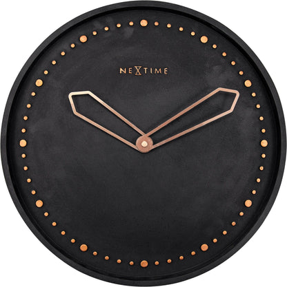 NeXtime Clocks wall clock featuring a 35 cm polyresin design with a cross motif, front view showing black hour and minute hands