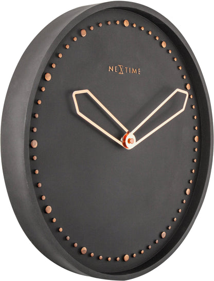 NeXtime Clocks wall clock with a 35 cm polyresin cross design, showing the left side of the clock face.