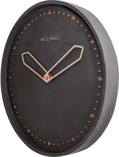 NeXtime Clocks wall clock with 35 cm diameter, white polyresin cross design, showing time with black hands on a white face