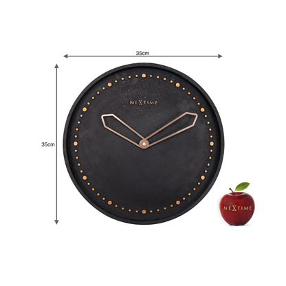 NeXtime Clocks wall clock, 35 cm diameter, made of polyresin, featuring a cross design on the face.