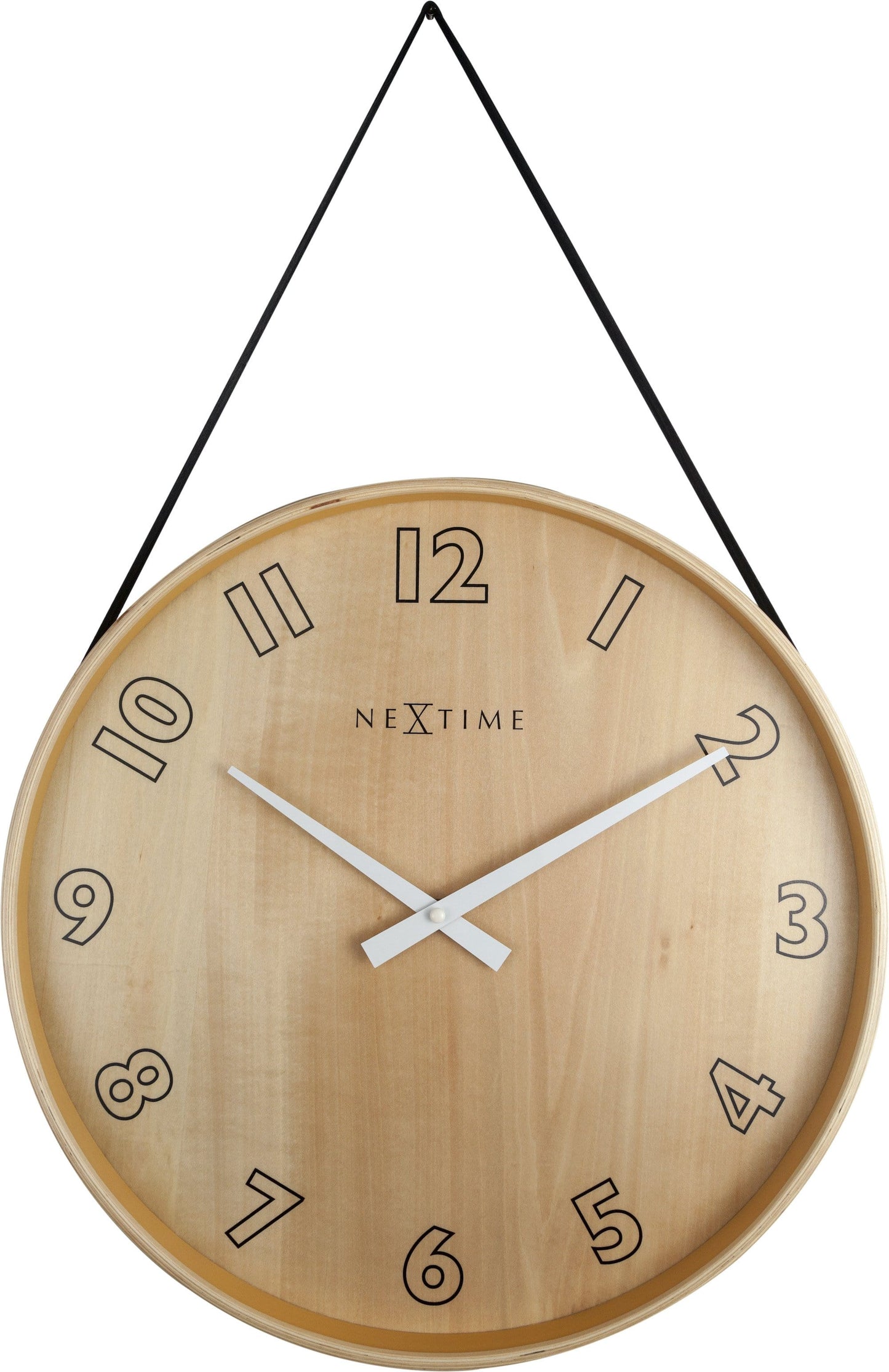 Wall clock-  40 cm - Wood/Fabric -  'Loop Big'