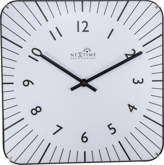 Wall clock-  35 cm - Glass - Atomic Clock- 'Alex RC'