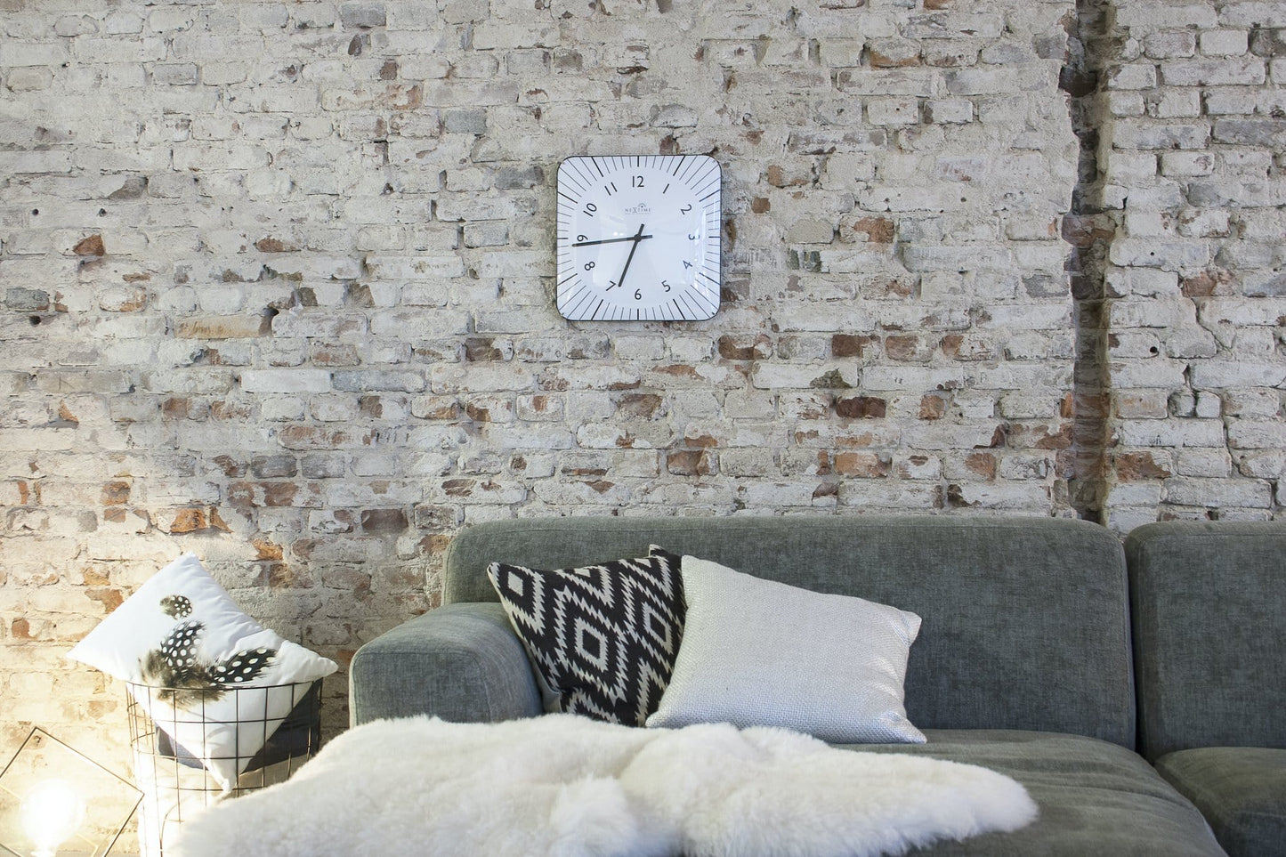 Wall clock-  35 cm - Glass - Atomic Clock- 'Alex RC'