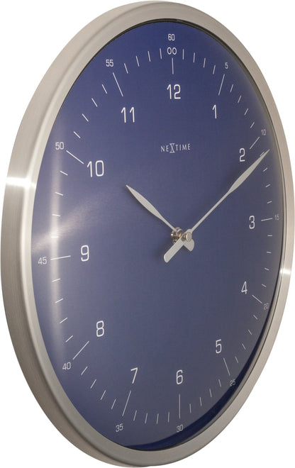 Wall clock-  33 cm - Metal - Dome Shaped Glass-  '60 Minutes'