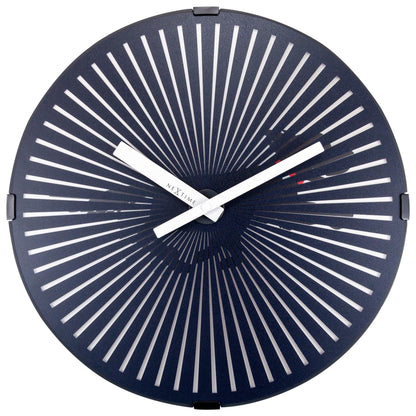 NeXtime Clocks wall clock featuring a running dog design, 30.5cm diameter, with a lively dog illustration on the clock face.