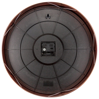 Large red NeXtime Clocks wall clock with silent mechanism, 40cm diameter, metal and glass construction, Essential XXL series.