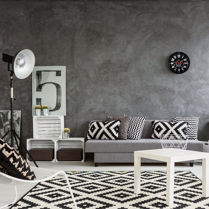 Modern Gear Clock With Moving Gears  -  36cm - Metal/Glass