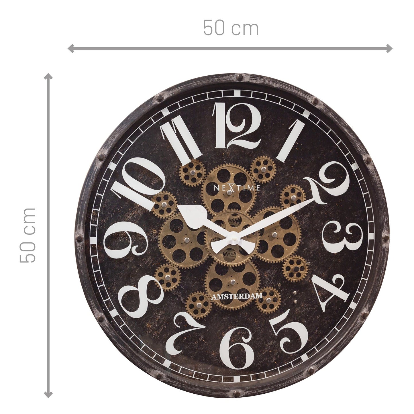 Moving Gear Clock - 50cm - "Henry"