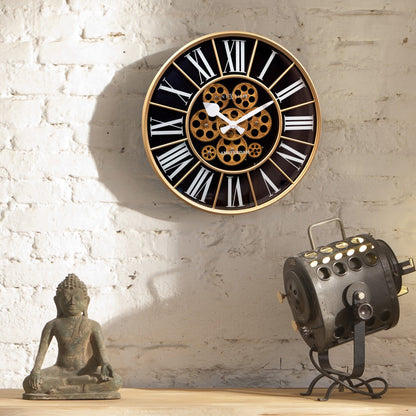 Moving Gear clock - Large Wall Clock - 50cm -  "William"