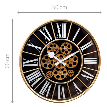Moving Gear clock - Large Wall Clock - 50cm -  "William"