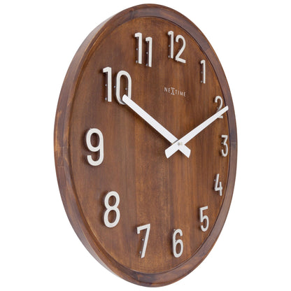 1x Large Wandklok 50cm - Silent - Wood/Metal - "Precious" ø50cm