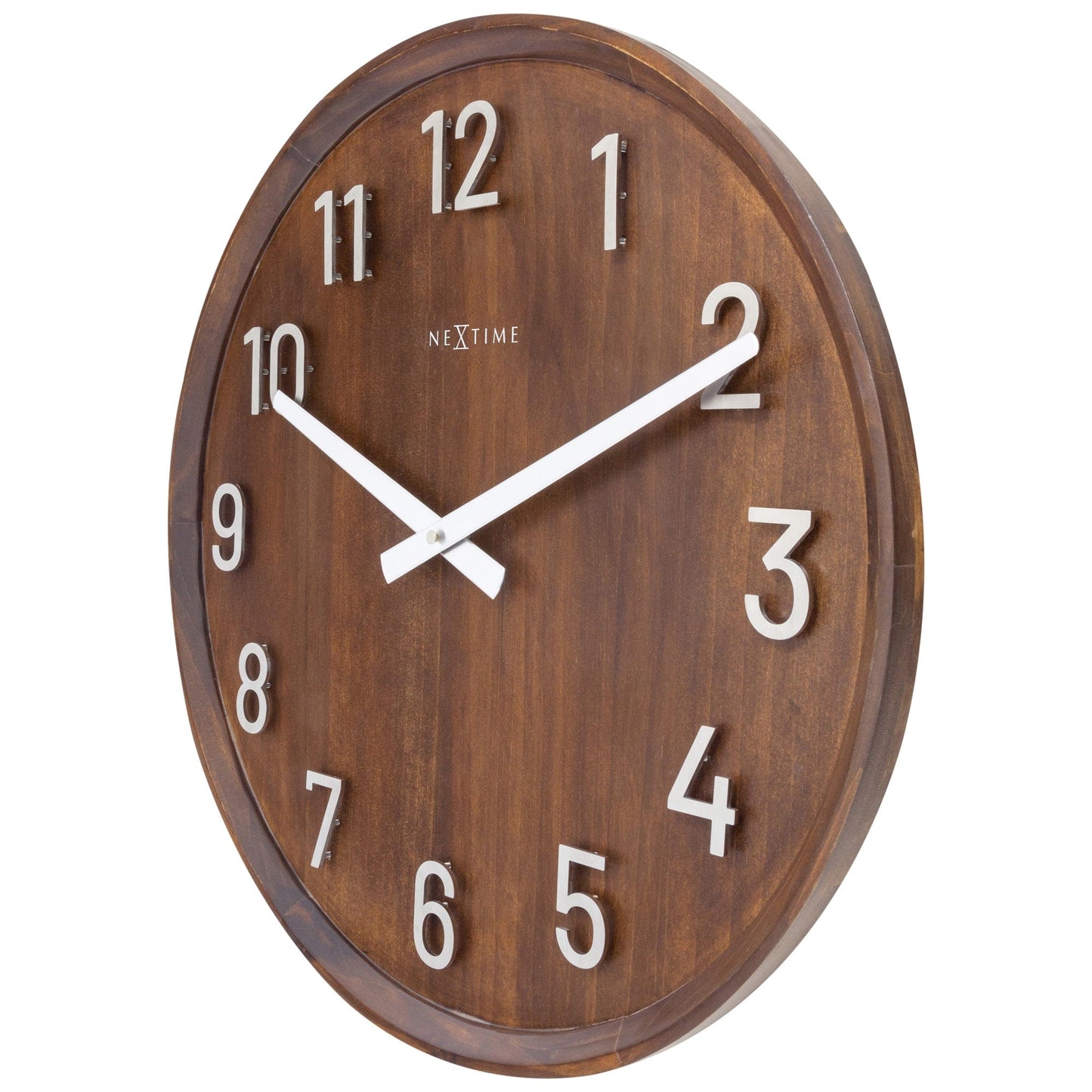 Large Wall clock 50cm - Silent - Wood/Metal - "Precious"