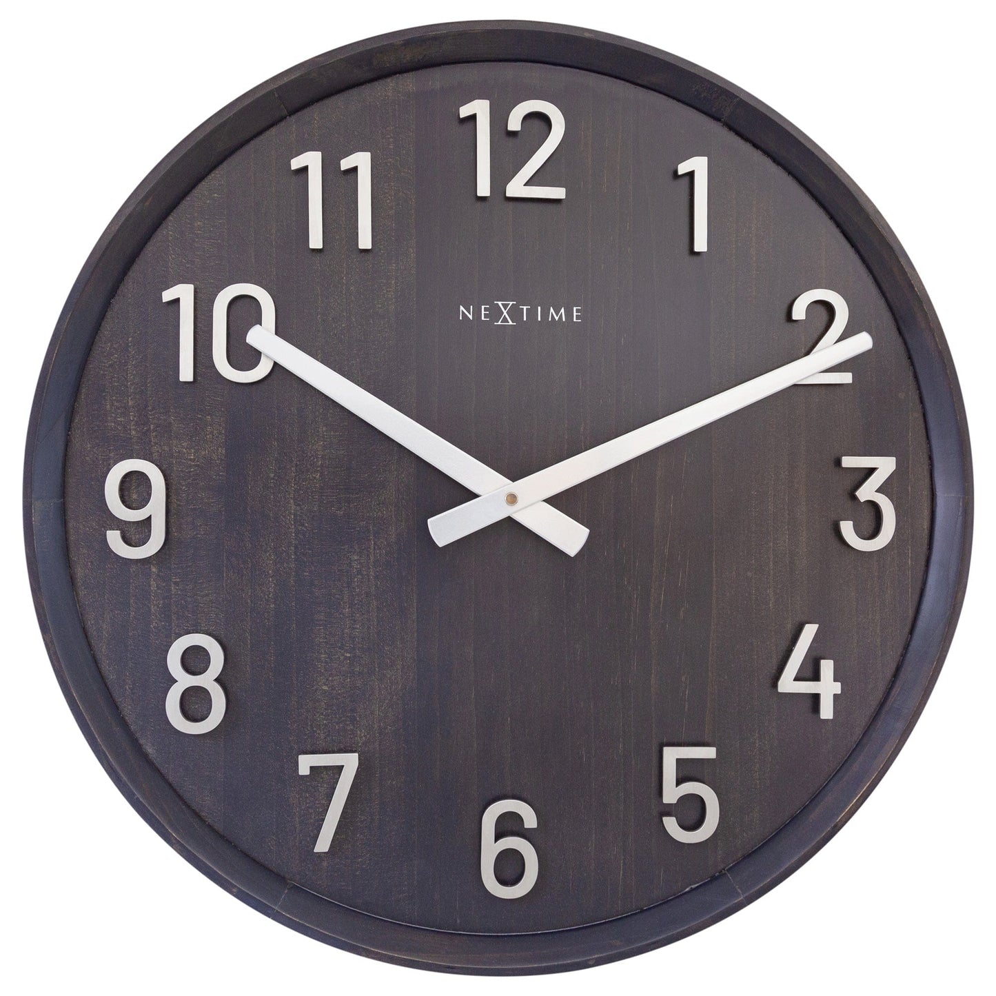 Large Wall clock 50cm - Silent - Wood/Metal - "Precious"