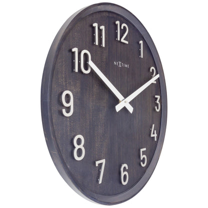 1x Large Wandklok 50cm - Silent - Wood/Metal - "Precious" ø50cm
