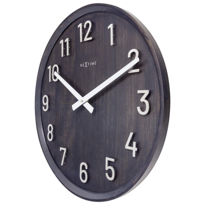 1x Large Wandklok 50cm - Silent - Wood/Metal - "Precious" ø50cm