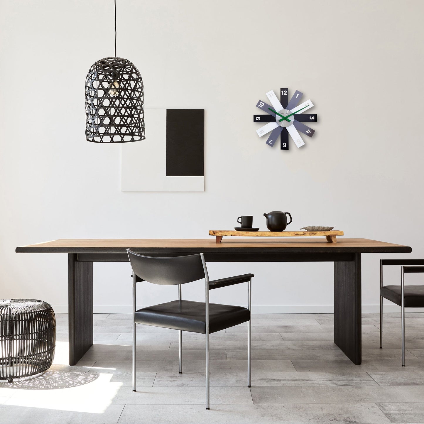 Wall clock 40cm - Silent - Acrylic/Metal - "Plexi"