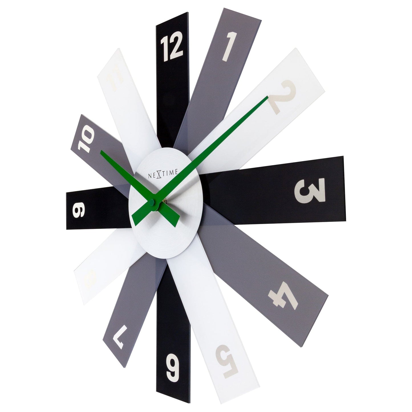 Wall clock 40cm - Silent - Acrylic/Metal - "Plexi"