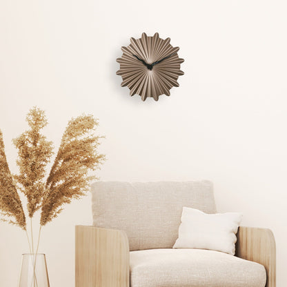 NeXtime Clocks 40cm silent metal wall clock with "Sunny" design, featuring a sleek modern style and easy-to-read dial.