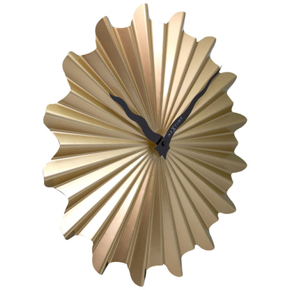 NeXtime Clocks 40cm silent metal wall clock with "Sunny" design, showing left side view with black hands and a modern look.