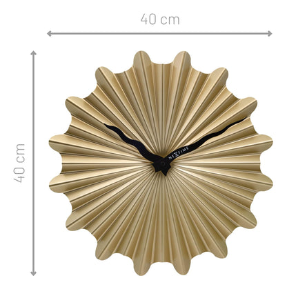 NeXtime Clocks Sunny 40cm silent metal wall clock with a modern design and black hands on a white face.