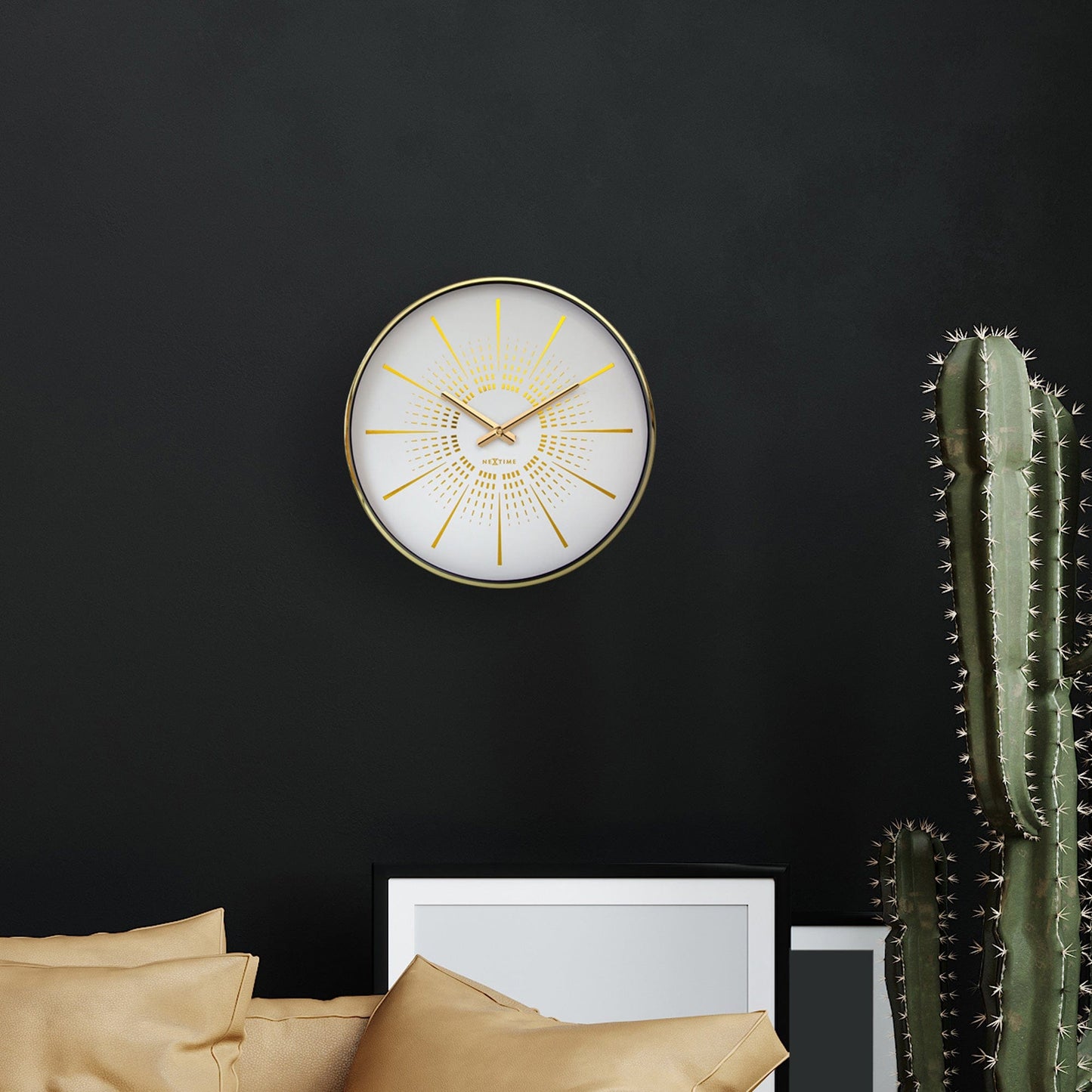 Wall clock 40cm - Silent - Metal - "Excentric"
