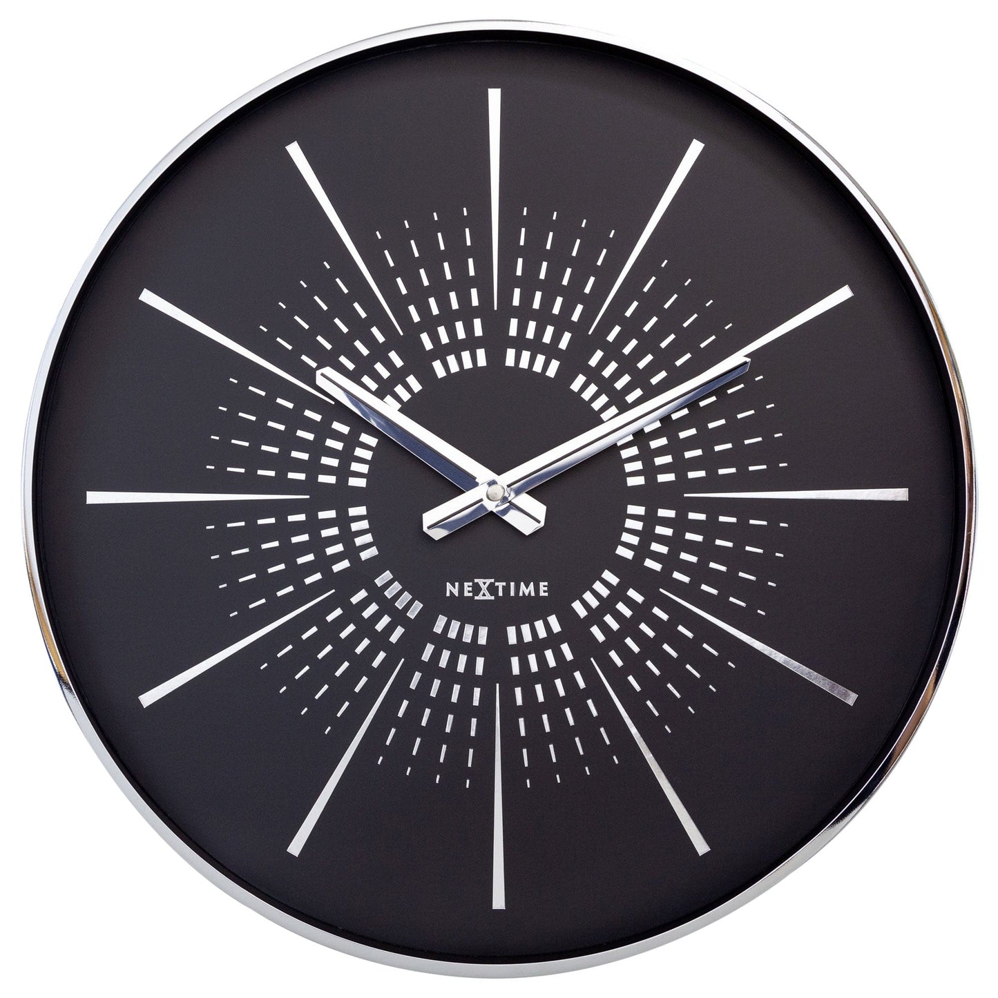 Wall clock 40cm - Silent - Metal - "Excentric"