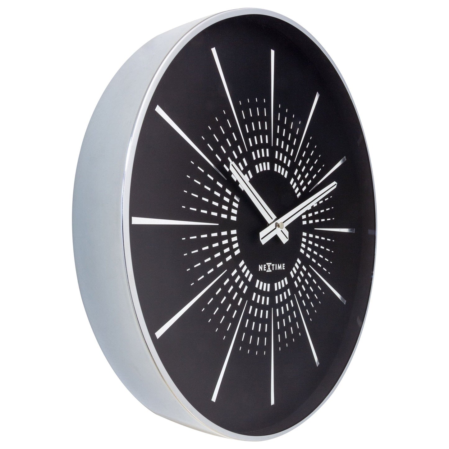 Wall clock 40cm - Silent - Metal - "Excentric"