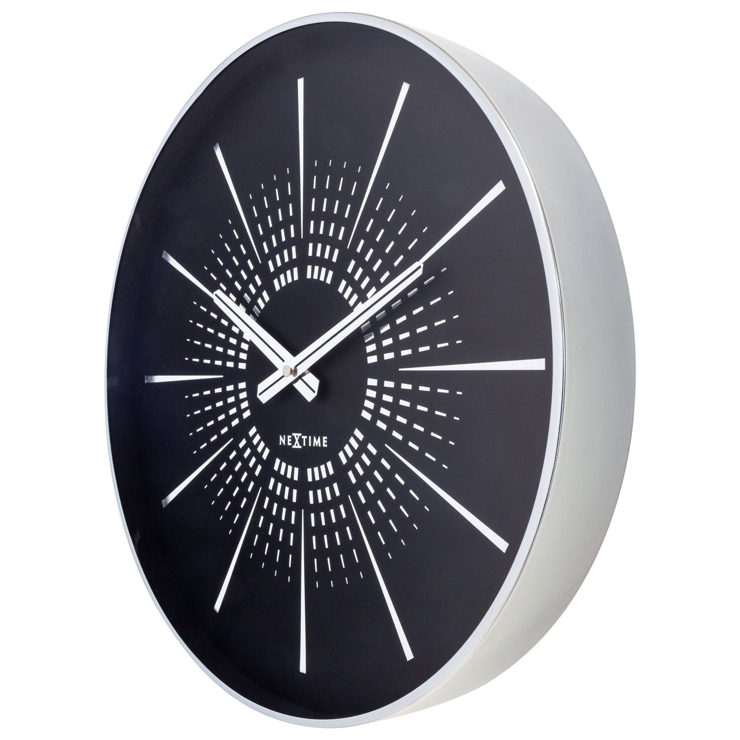 Wall clock 40cm - Silent - Metal - "Excentric"