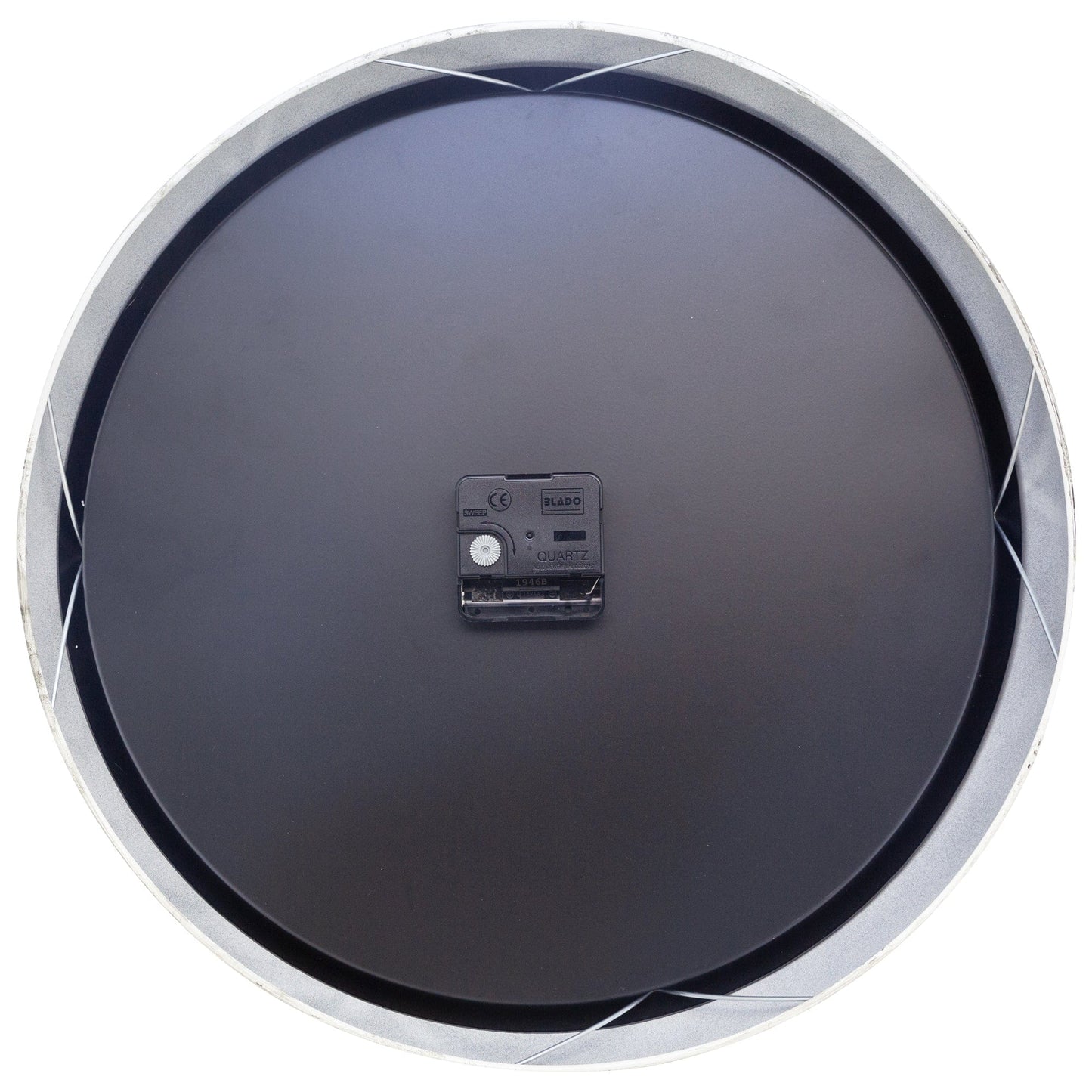 Wall clock 39cm - Silent - White - Metal - "Classic"