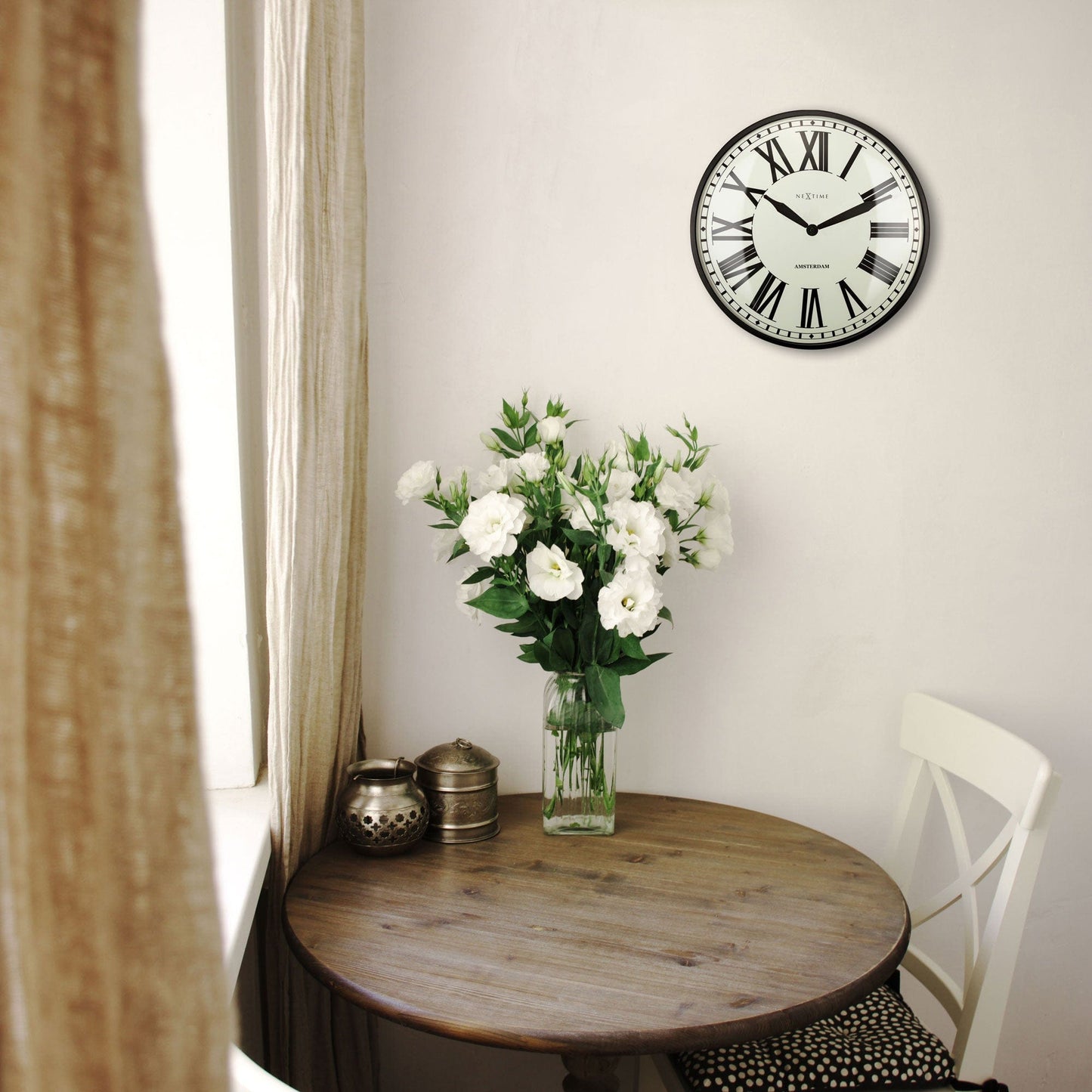 Wall clock 40cm - Silent - Metal - "New Amsterdam"