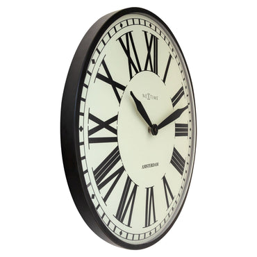 Wall clock 40cm - Silent - Metal - "New Amsterdam"
