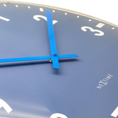 Large NeXtime Duomo 50cm wall clock with domed glass lens, silent mechanism and modern design.